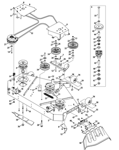 Mower Deck 54-Inch Diagram and Parts List for Z-FORCESZ54 (17AIDGHC-17AIDGHC010)(2014) Cub Cadet Lawn Tractor